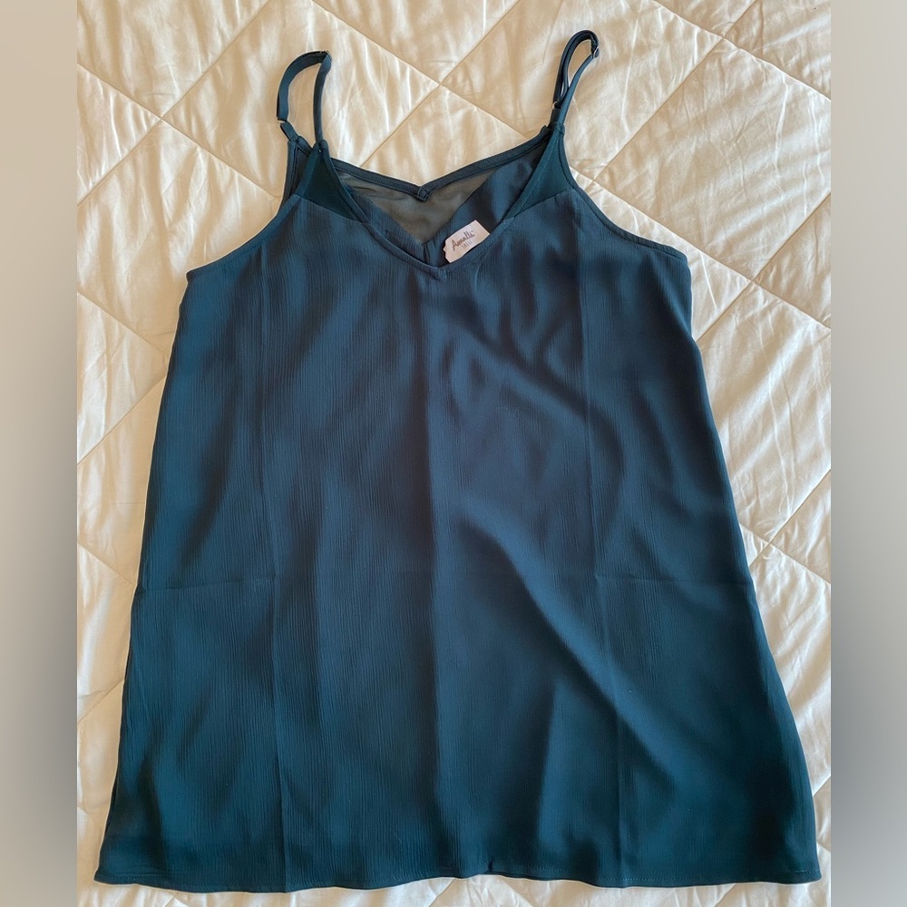 Amalli Talli deep teal dressy tank top